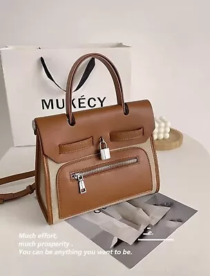 Briefcase MEKUCY 30032880_612913 Genuine Leather Beige • $95