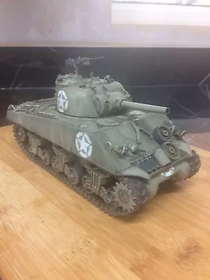 £65 • Buy 1/35 US M4A3 105mm Sherman Germany 1945 Model Tank Kit Built And Painted