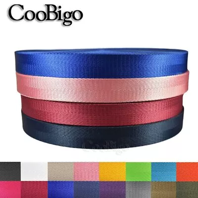 1 Inch Nylon Webbing Twill Tape Binding Strap DIY Pet Collar Camping Backpack • £97.40