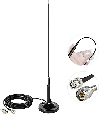 VHF UHF Police Scanner Antenna Magnetic BNC Male Soft Whip Antenna For Uniden • $31.67