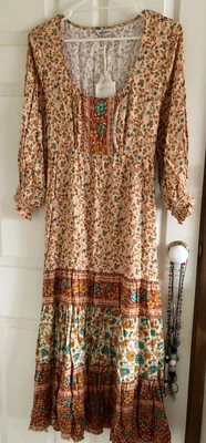 $75 • Buy 🌼Arnhem Dress Phoebe - Size 14 - Colour Rustic Honey - BNWT
