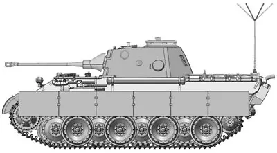 Dragon 6821 1:35 Pz.Beob.Wg. V Panther Tank W/5cm Kw.K. 39/1 Gun • $68.22