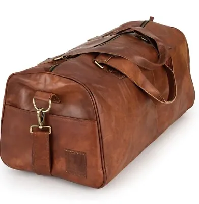 Berliner Bags Vintage Leather Duffle Bag • $110