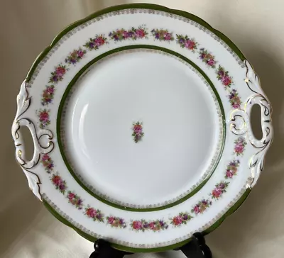 C.T (Carl Tielsch) Germany Antique Porcelain Plate Tiny Pink Roses & Gilt Trim • $7.99