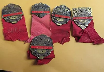 Canadian National Exhibition 5 Vintage Badges 1950s 60s Staff Inspector Foreman • $49.95