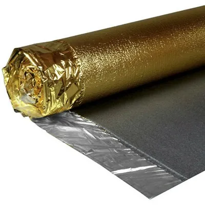 15m2 Roll - Sonic Gold 5mm - Acoustic Underlay For Wood Or Laminate Flooring • £27.15