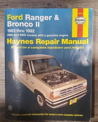 Haynes Ford Ranger & Bronco II Repair Manual 1983-1992 2WD 4WD Models • $19