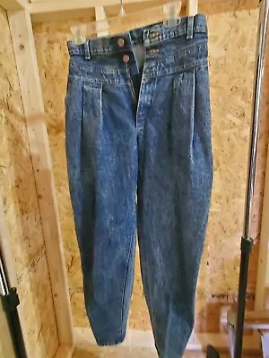 Vintage 80s Lee Women's 6 Acid Wash Jeans High Waisted Mom Jeans Tapered Leg USA • $17