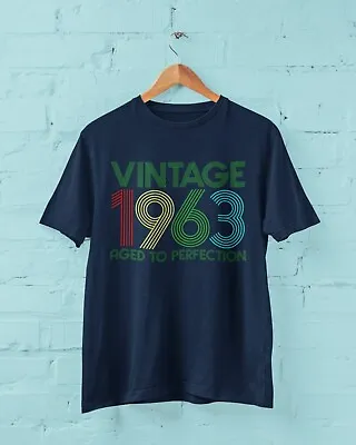 £9.95 • Buy Funny 60th Birthday T Shirt Vintage 1963 Aged To Perfection Novelty Gift Idea