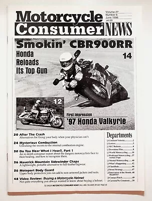 1996 June Motorcycle Consumer News Magazine CBR900RR Honda Valkyrie After Crash • £7.99