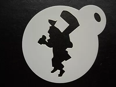 60mm Mad Hatter Design Cake Cookie Craft & Face Painting Stencil • £1.50