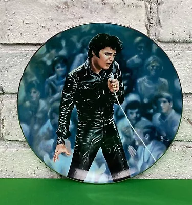 8.5 Inch Vintage 1990 Delphi Elvis Presley Collectible Plate 68 Comeback Special • $18.95