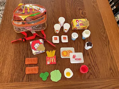 McDonald's CDI 2005 McKids Toy Play Food Set ~ 24 Pieces W/Backpack • $70