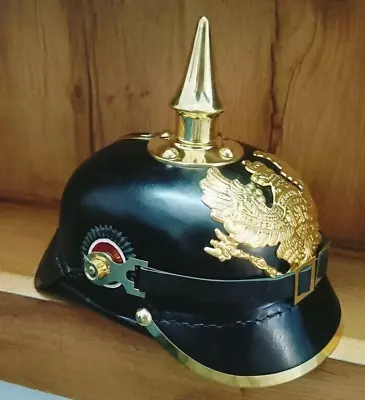 Imperial Prussian WWI & WWII German Pickelhaube Leather Helmet FR Eagle Helmet • $105.88