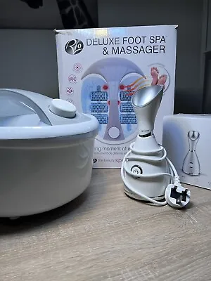 Rio Deluxe Foot Spa And Massager + Nano Ionic Face Steamer • £24.99