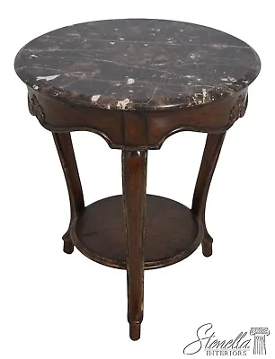 L62899EC: MARGE CARSON Round Marble Top French Lamp Table	 • $1195