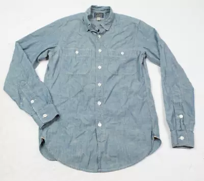 J.Crew Chambray Utility Shirt Mens XS Blue Slim Fit Long Sleeve Button-Up Casual • $15.97