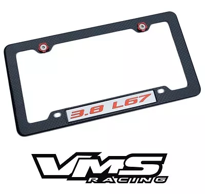 Vms 1 Carbon Fiber Look License Plate Frame For Chevy 3.8 L67 Rdsl • $20.95