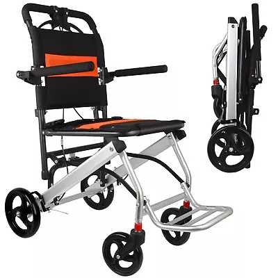 Ultra-lightweight Foldable Manual Transport Wheelchair Handbrake Only 16 Lbs • $150