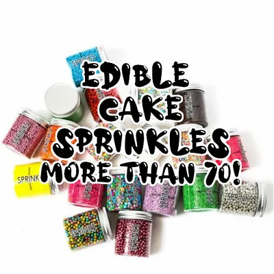 80 STYLES Sprinks Edible Sprinkles Cake Dessert Decorating Cachous Rod Pearl • $6.88