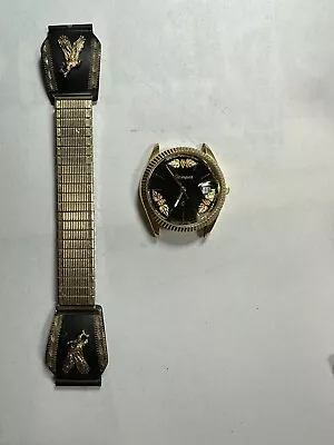 Used Vintage Stamper Black Hills Gold Quartz Watch W/gold End Pieces    Ww-254 • $110