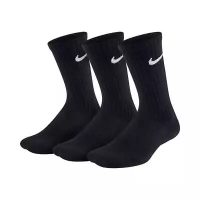 Nike SB Kids Skate Everyday Performance Cushioned Crew Training Socks Black Whit • $20