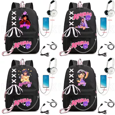 Aphmau Backpack USB Laptop Shoulder Bags Teenage Mochilas Student School Bags • $39.59