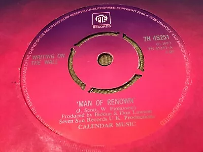 WRITING ON THE WALL Man Of Renown PYE 1973 UK 7  RARE PROG VGC • £54.99