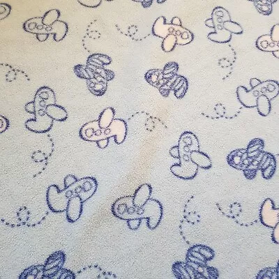 Matalan Blue Baby Pram Blanket Blankie Soother Comforter Plane Vehicle Print • £9.99