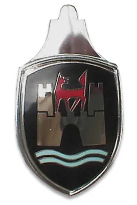 $25 • Buy Vw Type 1 Bug 3 Color Hood Crest Wolfsburg Castle Fits Any Sedan Or Convertible