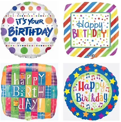 Happy Birthday 18  Foil Mylar Happy Birthday Party Balloon Decorations  A • $2.95
