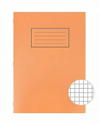 Silvine Orange A4 Squared Maths School Exercise Books (REF EX113) • £3.30