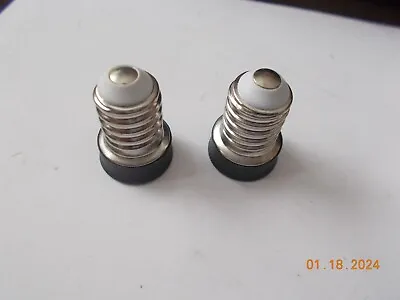 Lot Of Two E14 Male To E12 Female Halogen CFL Bulb Adapter • $4.99