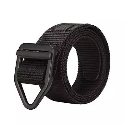 Tactical Nylon Mens Belt 1.5  X 47  Black Metal Buckle FAST SHIP! B75 • $14.89