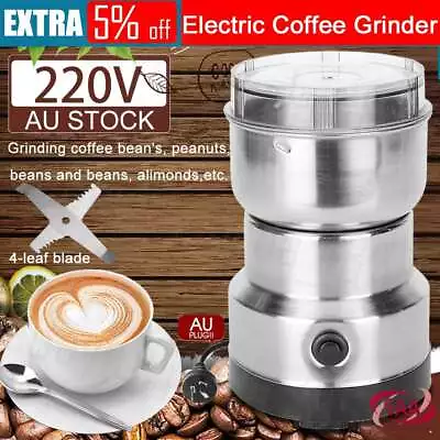 Electric Coffee Grinder Grinding Milling Machine Bean Nut Spice Matte Blender AU • $15.45