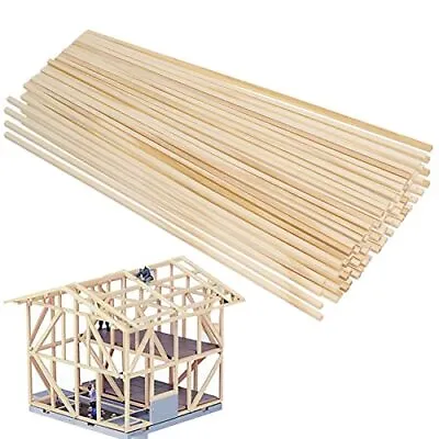 Natural Wooden Square Dowel Sticks For Carving Craft DIY Model Making Woodcraft • £14.33