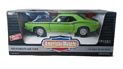 Ertl 1:18 Scale Green Lime Diecast 1970 Plymouth AAR ‘Cuda • $60