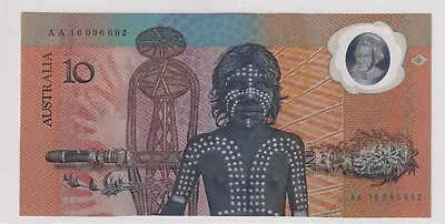 Australian Banknotes: 1988 $10 Commemorative Unc Note Prefix Aa 16  ... • $50