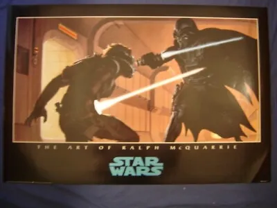 Vintage Star Wars Poster - McQuarrie Lightsaber Duel 1996 Portal PTW767 Vader • $69.99