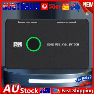 KVM Switch Box USB3.0 HDMI-Compatible KVM Switch For 2 Computers Share Keyboard • $40.19