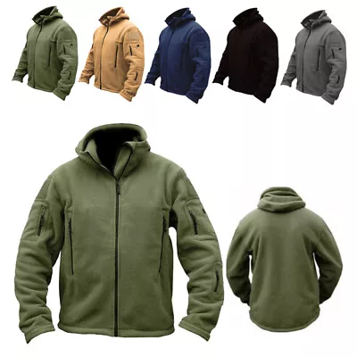 Combat Hoody Army Hoodie Full Zip Security Police Recon Tactical Fleece Jackets • £15.59