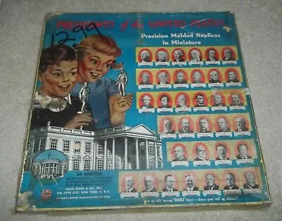 MARX 36 Miniature Presidents Of The United States 1950s Including  BONUS FIGURES • $60.99