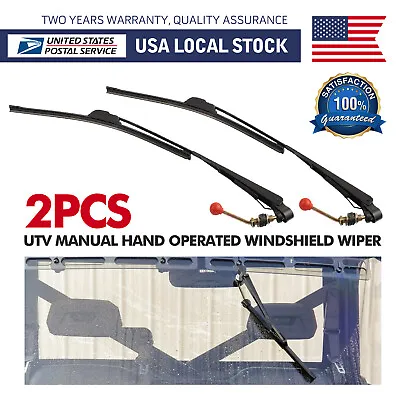 2X Universal Manual Wiper Accessories Manual Windshield Wipe Set Replacement Kit • $21.99