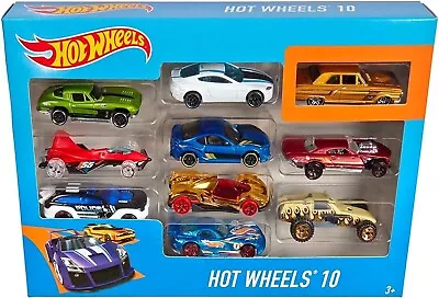 10-Car Pack Of 1:64 Scale Vehicles​ Gift For Collectors Hot Wheels • £12.98