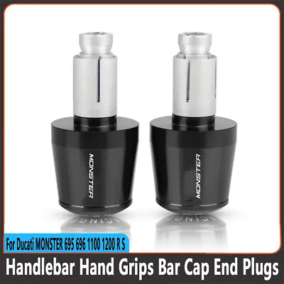 Handlebar Hand Grips Bar Cap End Plugs For Ducati MONSTER 695 696 1100 1200 R S • $14.87