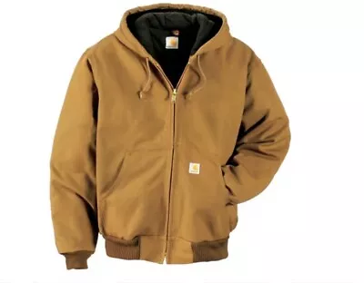 Carhartt J300 2XL Insulated Hooded Work Jacket Quilted Duck Canvas Full-Zip • $64.99