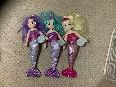 Aurora World 18  Purple  Sea Sparkles Mermaid Plush Doll  Lot Of 3 Nwt • $9.99