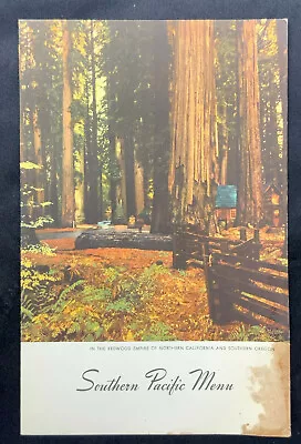 $2.89 • Buy Late 1940s Southern Pacific RR Dining Car Breakfast Menu ~ Redwoods CA & OR