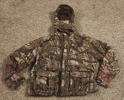 Cabelas Super Slam Seclusion 3d Insulated Camo Jacket Coat W/ Hood Xl • $24.99