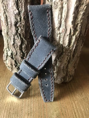 £7 • Buy Leather Watch Strap Handmade Leather Watch Strap Band 22mm Brown